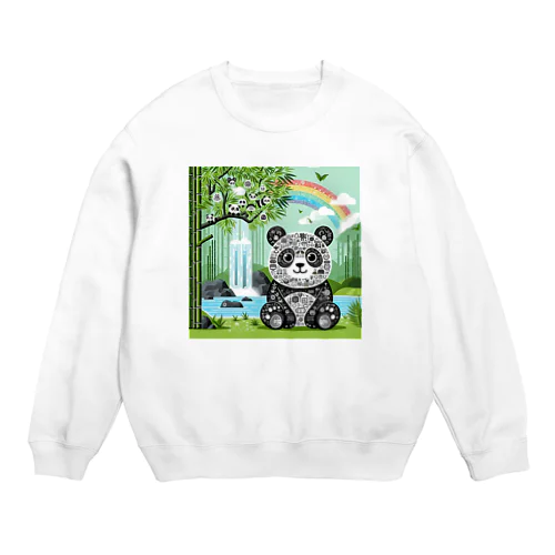 デジタルアートパンダ Crew Neck Sweatshirt