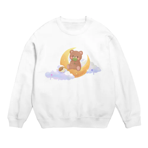 くーまとはーりの空中散歩🌙 Crew Neck Sweatshirt