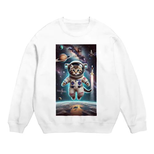 スペースCat Crew Neck Sweatshirt