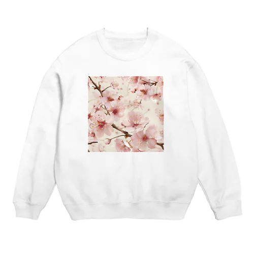 淡いピンクの桜の花4 Crew Neck Sweatshirt