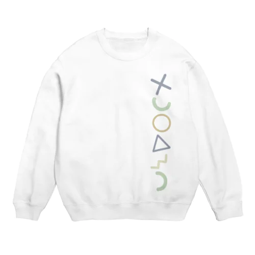 くすみカラーのレトロポップ Crew Neck Sweatshirt