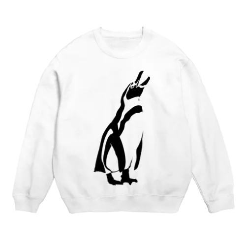 かわいいペンギンのシルエット Crew Neck Sweatshirt