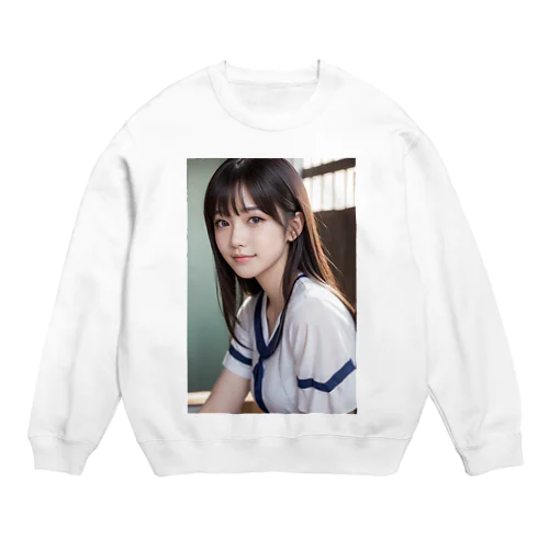 美女との出会い Crew Neck Sweatshirt