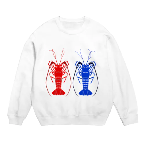 伊勢海老のイラストグッズ Crew Neck Sweatshirt