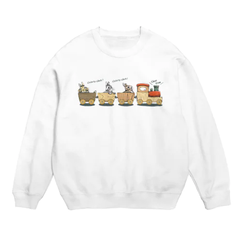 おもちゃの汽車でおでかけ Crew Neck Sweatshirt