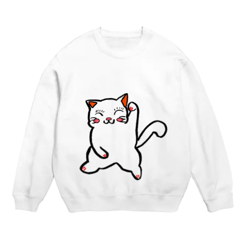 招福猫『福にゃん』福よ来い来い招き猫 Crew Neck Sweatshirt