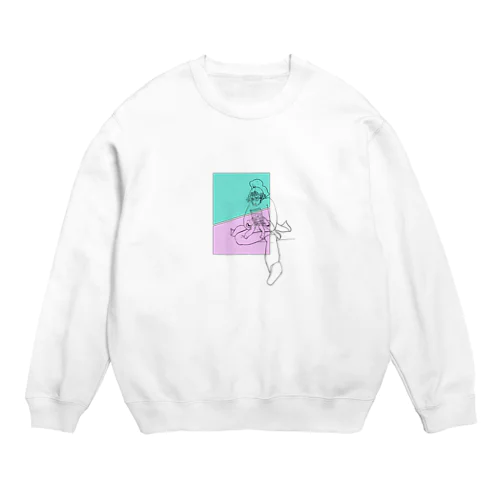 レトロ女子 Crew Neck Sweatshirt