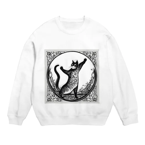 にゃんぱわーだぜぃ！ Crew Neck Sweatshirt