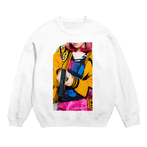 grumble gun  girl  Crew Neck Sweatshirt