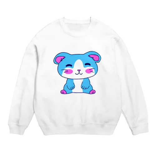ピンクと水色うさぎ Crew Neck Sweatshirt