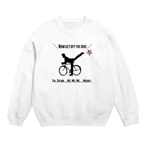 自転車から降りるディラン Crew Neck Sweatshirt