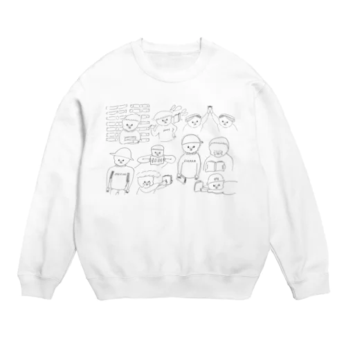 本好き大集合(本なし) Crew Neck Sweatshirt