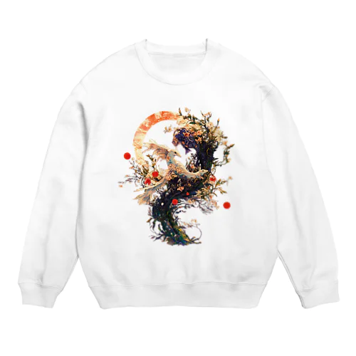 桜幻鳥　桜と生命の輪 Crew Neck Sweatshirt