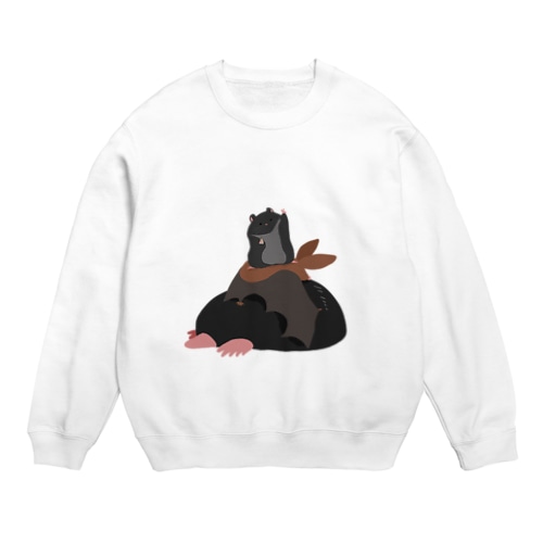もぐらとコウモリとぼく Crew Neck Sweatshirt