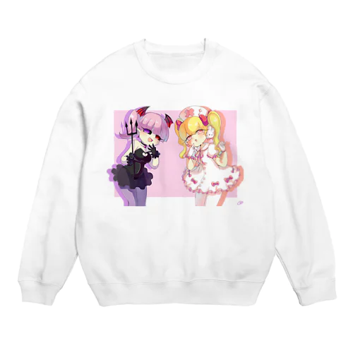 しろぽんくろぽん Crew Neck Sweatshirt