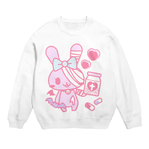 病みホリ兎桃02 Crew Neck Sweatshirt