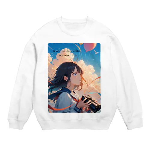 未来を見る少女 Crew Neck Sweatshirt