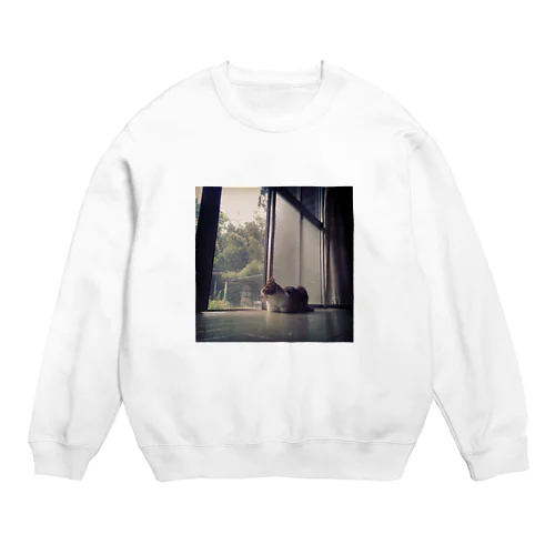 雨の日の猫 Crew Neck Sweatshirt