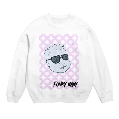 FUNKY BABY(ピンク) Crew Neck Sweatshirt