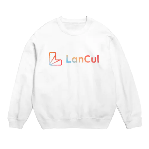 LanCulグッズ(ロゴ赤) Crew Neck Sweatshirt