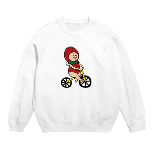 いちごの妖精さん　チャリんこ Crew Neck Sweatshirt