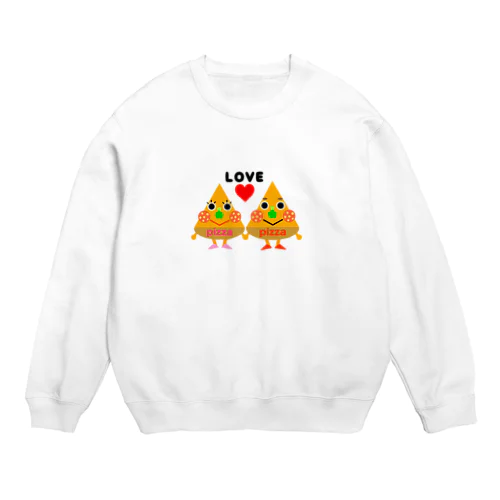 ピザくんとピザちゃん Crew Neck Sweatshirt