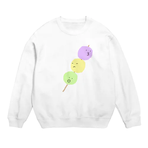 不揃いだんご3兄弟 Crew Neck Sweatshirt