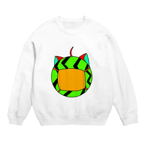 🍉すいかブタ🐷 Crew Neck Sweatshirt