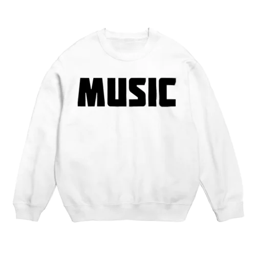 Music ミュージック シンプルBIGロゴ ストリートファッション Crew Neck Sweatshirt