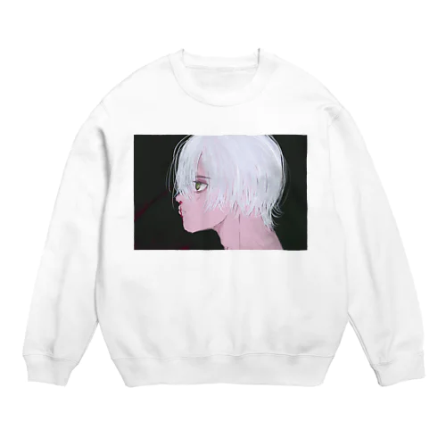 白い髪 Crew Neck Sweatshirt