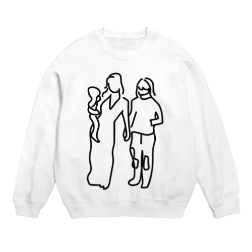 ぐにゃっとした夫婦 Crew Neck Sweatshirt