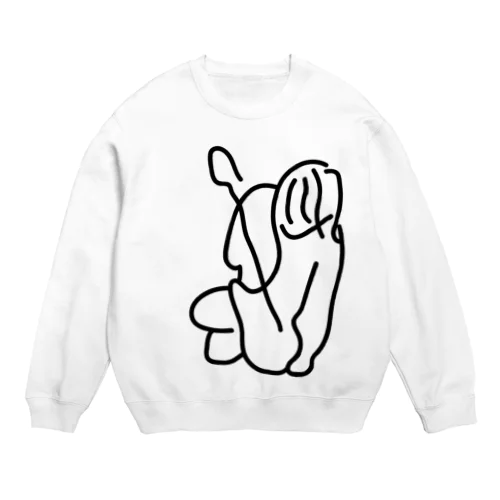 ぐにゃっとしたギターリスト Crew Neck Sweatshirt