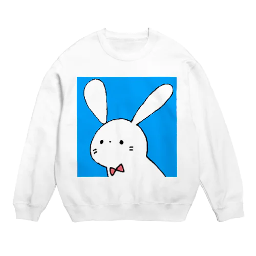 ウサギさんシリーズ（青） Crew Neck Sweatshirt