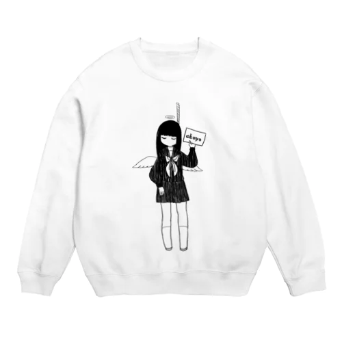 世知辛い世の中に疲れちゃった女の子 Crew Neck Sweatshirt