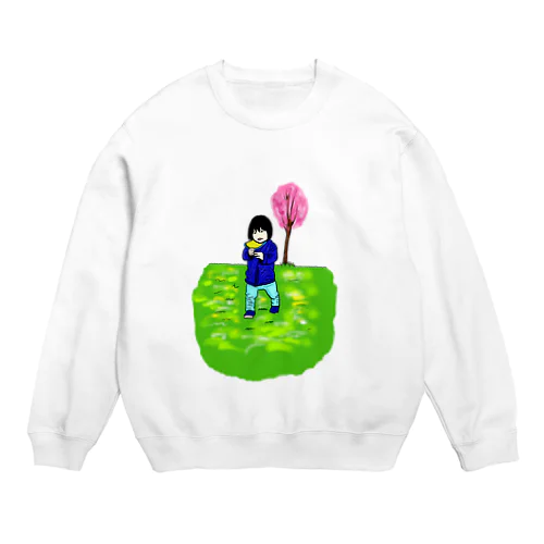 春の散歩 Crew Neck Sweatshirt