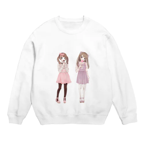 Two girls Crew Neck Sweatshirt