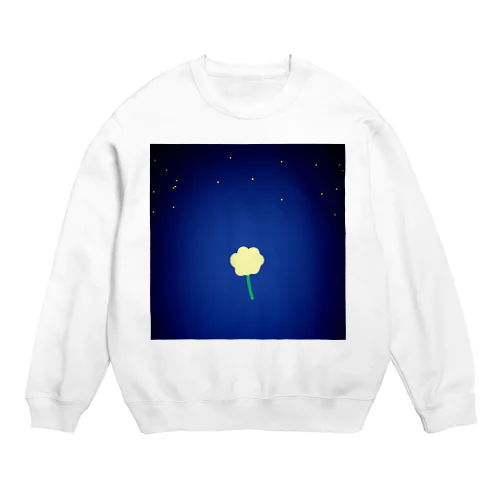夜空に浮かぶ一輪の花 Crew Neck Sweatshirt