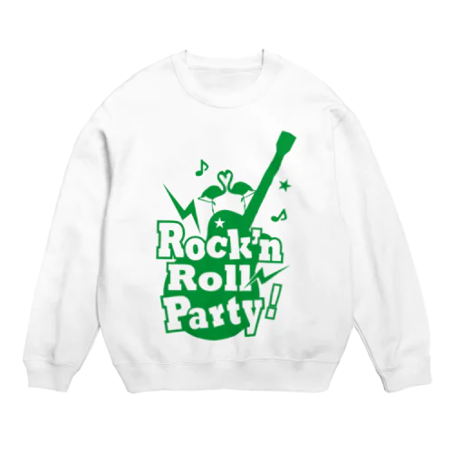 Rock'n Roll Party green Crew Neck Sweatshirt