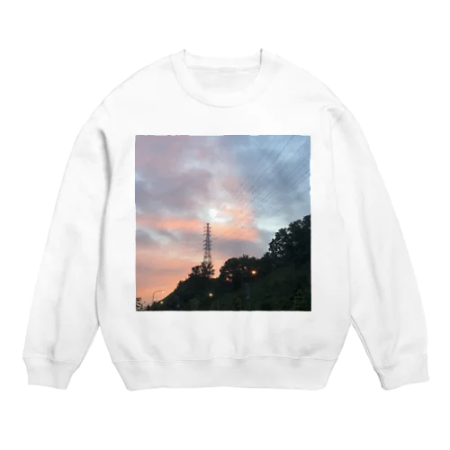 スッキリした日の夕方 Crew Neck Sweatshirt