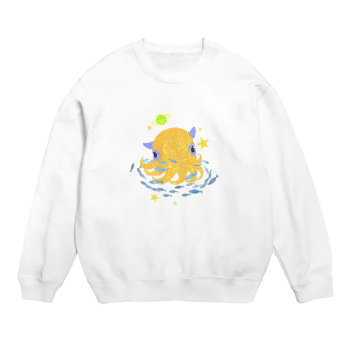 メンダコ太陽系宇宙 Crew Neck Sweatshirt