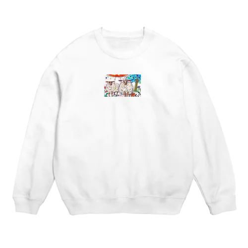 公園の羊 Crew Neck Sweatshirt