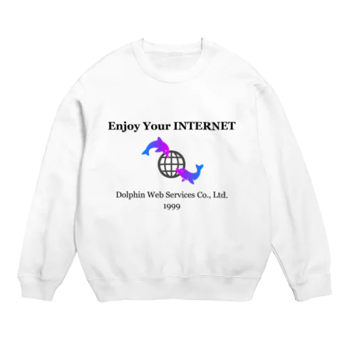 架空のレトロIT企業グッズ Crew Neck Sweatshirt