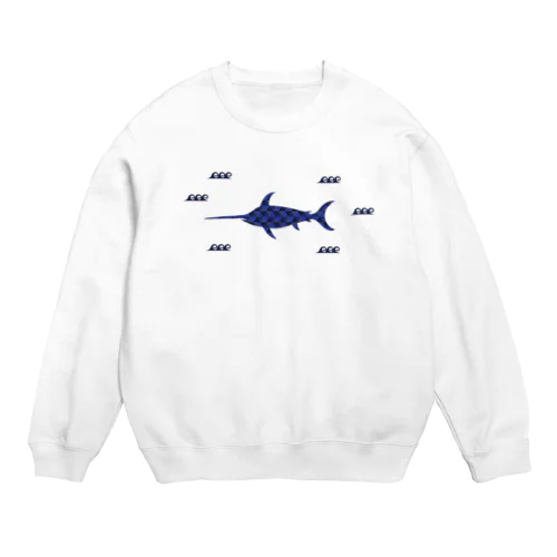 メカジキシルエット Crew Neck Sweatshirt