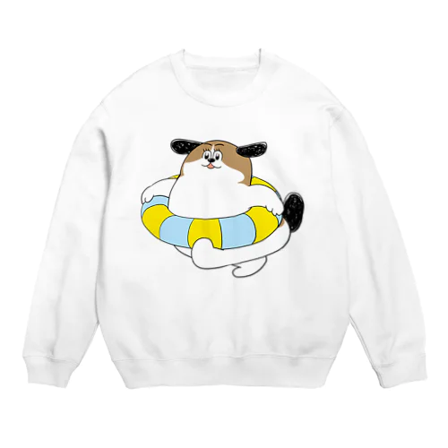 もじゃまるうきわ Crew Neck Sweatshirt