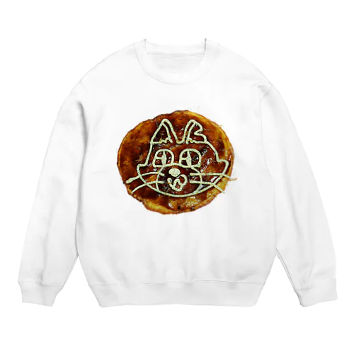 お好み焼きキャットCニャ！ Crew Neck Sweatshirt