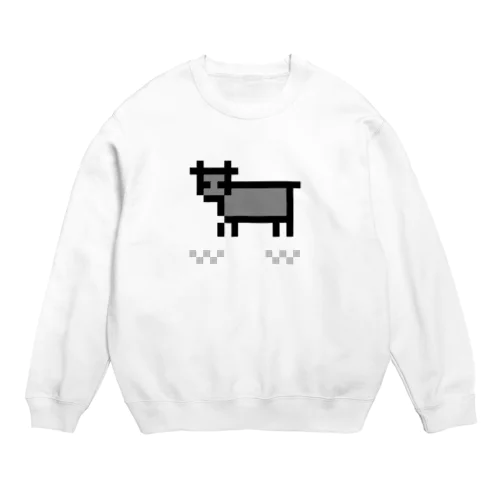 pixel cow(black) Crew Neck Sweatshirt