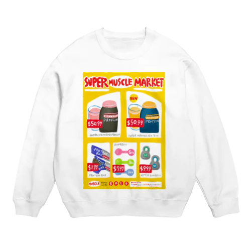 スーパーマッスルマーケットのチラシ Crew Neck Sweatshirt