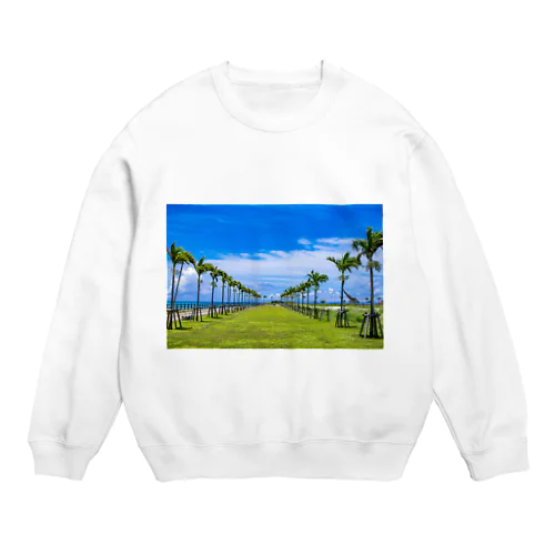 ヤシの木ロード Crew Neck Sweatshirt