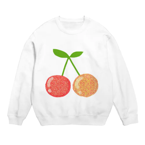 Cherry元気が出るカラー(赤＆橙) Crew Neck Sweatshirt