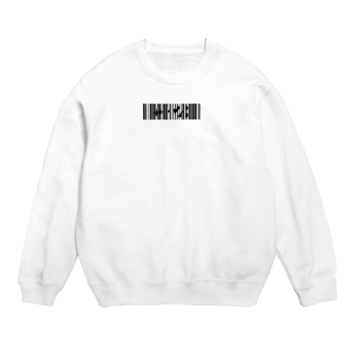 bar code #428  black Crew Neck Sweatshirt